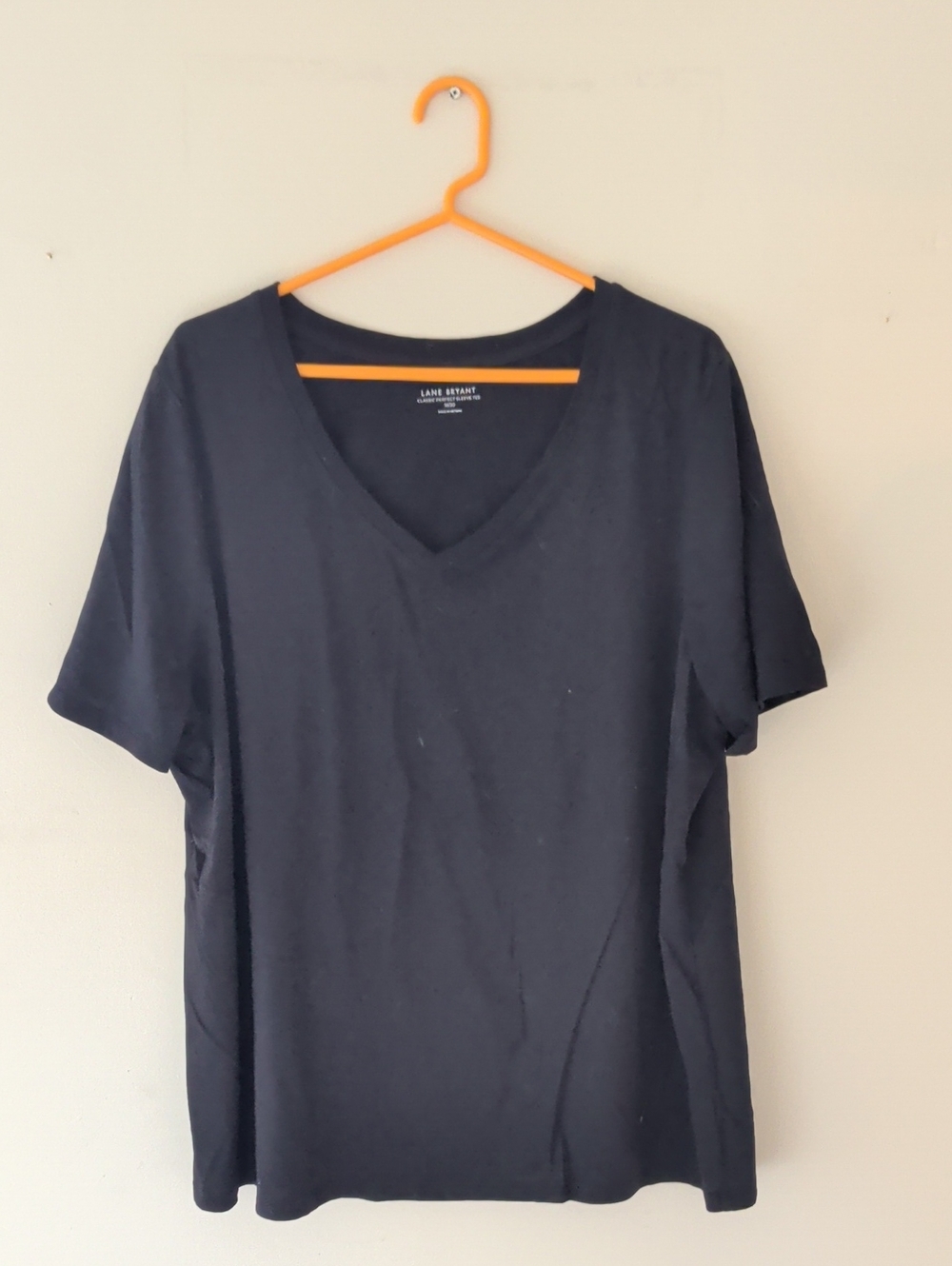 Lane Bryant Perfect Sleeve V-Neck Tee - Black